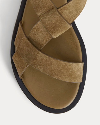 The City Strap Sandal | Sand Suede