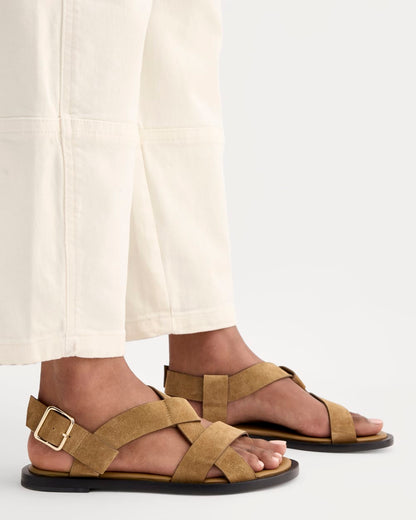 The City Strap Sandal | Sand Suede